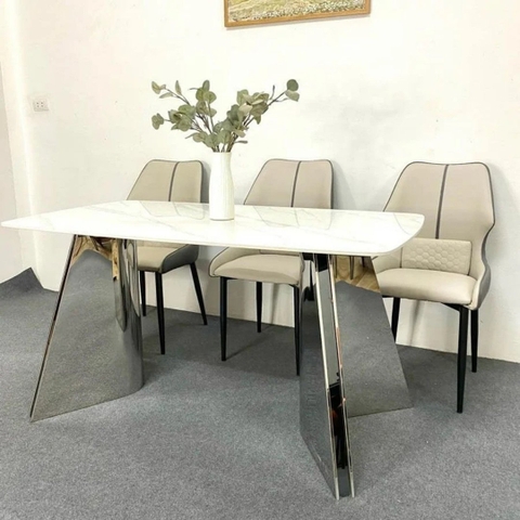 Bàn ăn Helen đá vi tinh thể Luxury KN Home Decor 