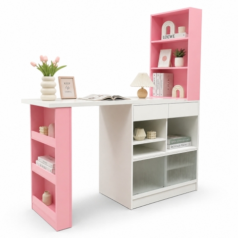 BÀN ĂN KẾT HỢP TỦ LƯU TRỮ ĐA NĂNG 205x40/60x200CM – KN HOME DECOR