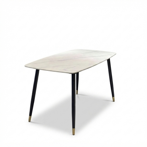 Bàn ăn mặt đá Ceramic Adora chân côn hiện đại