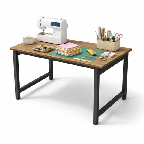 Bàn Cắt May MDF Melamine 120x90x82cm Chân Sắt Hộp Gấp Gọn Sơn Tĩnh Điện KN Home Decor