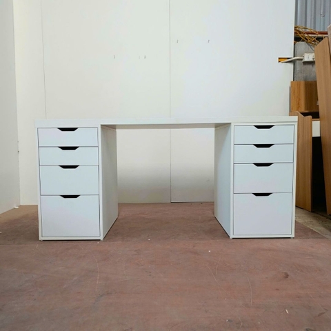 Bàn Làm Việc 2 Cụm Hộc Tủ MDF Phủ Melamine 160×60×75cm KN-BLV1606075