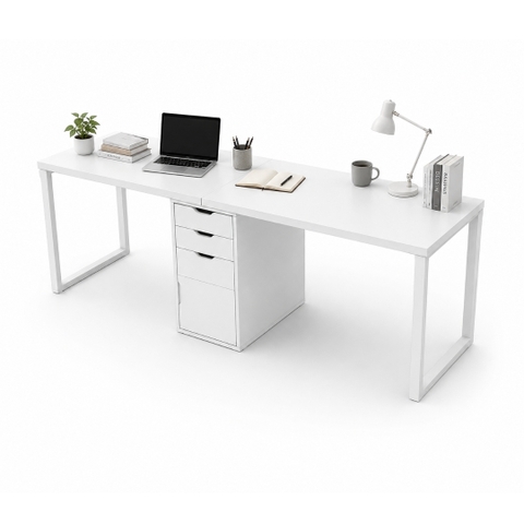 BÀN LÀM VIỆC CHÂN SẮT HỘP ĐA NĂNG 236x60x75CM – KN HOME DECOR