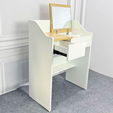 Bàn trang điểm MDF phủ Melamine có gương và ngăn kéo, thiết kế thanh lịch, thương hiệu KN Home Decor.