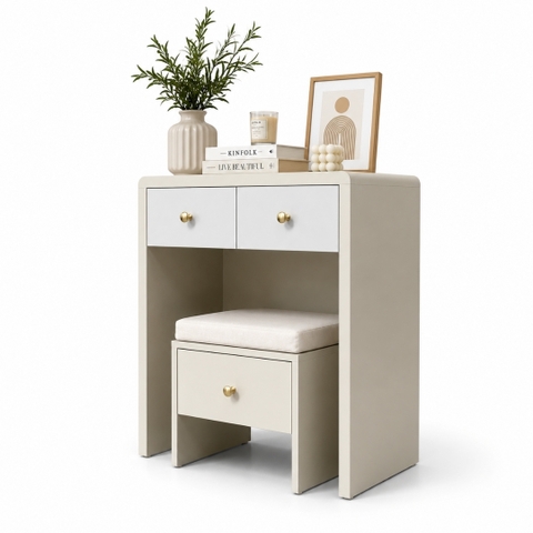 Bàn trang điểm kèm ghế lưu trữ 70x40x80cm