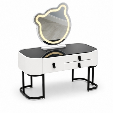 Bàn trang điểm ngồi bệt Tai Thỏ đèn LED KN Home Decor