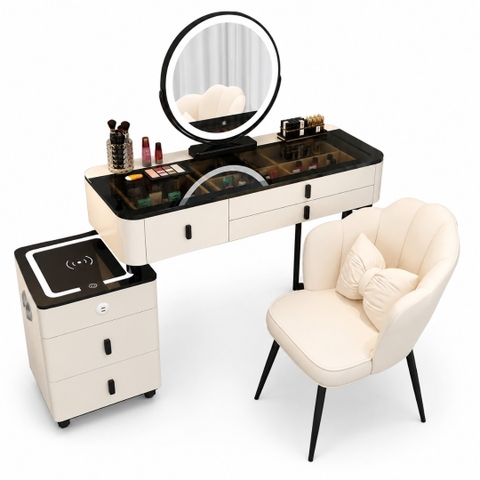 Bàn trang điểm thông minh kèm ghế nơ KN Home Decor