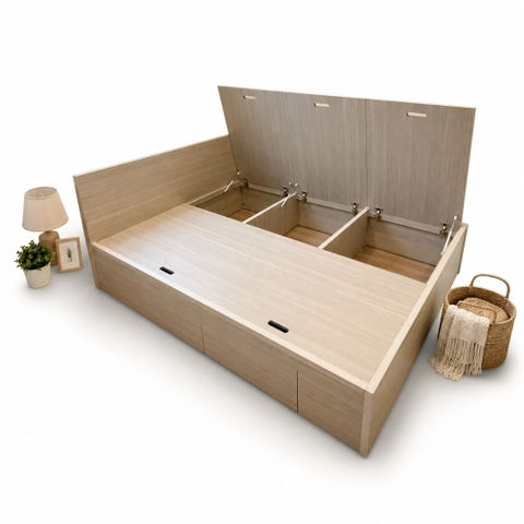 Giường hộp lưu trữ thông minh MDF có ngăn kéo