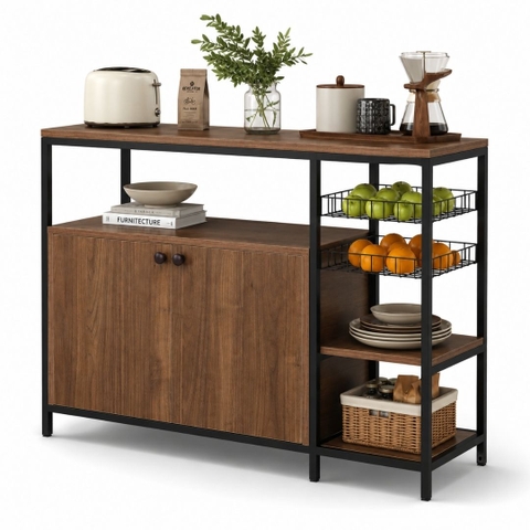 Kệ bếp đa năng 120x40x90cm khung sắt MDF