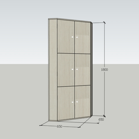 Kệ góc MDF phủ Melamine nhiều tầng, giúp tận dụng góc tường hiệu quả, thương hiệu KN Home Decor.