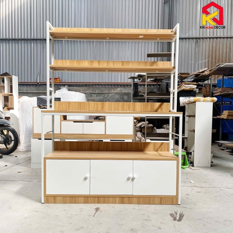 kệ pantry khung sắt MDF Melamine