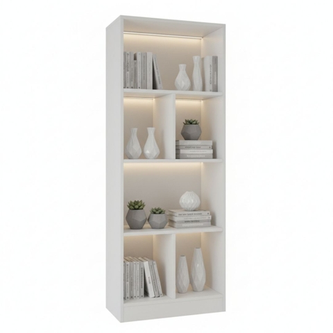 Kệ sách MDF phủ Melamine thiết kế hiện đại, nhiều tầng chứa, thương hiệu KN Home Decor.