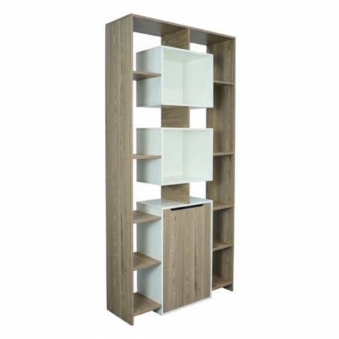 Kệ sách MDF phủ Melamine thiết kế hiện đại, nhiều tầng chứa, thương hiệu KN Home Decor.