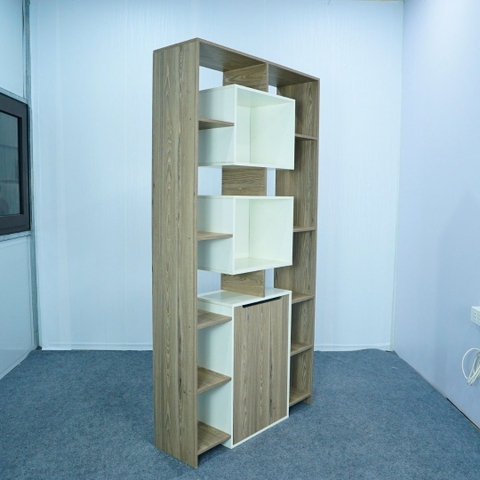 Kệ sách MDF phủ Melamine thiết kế hiện đại, nhiều tầng chứa, thương hiệu KN Home Decor.