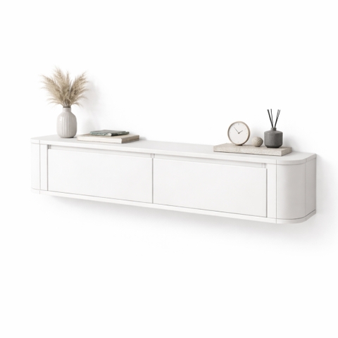 Kệ Tivi Treo Tường MDF Melamine 120x26x22cm Thiết Kế Bo Góc Hiện Đại KN Home Decor