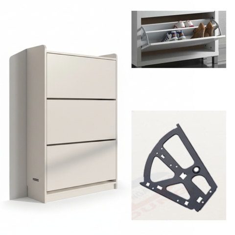 Tủ giày MDF phủ Melamine tích hợp phụ kiện thông minh, ngăn chứa linh hoạt, thiết kế hiện đại KN Home Decor.