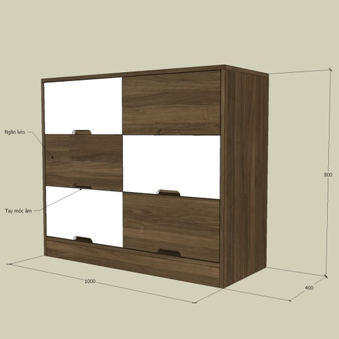 Tủ đa năng gỗ MDF phủ Melamine hiện đại, nhiều màu sắc và kích thước lựa chọn, thương hiệu KN Home Decor