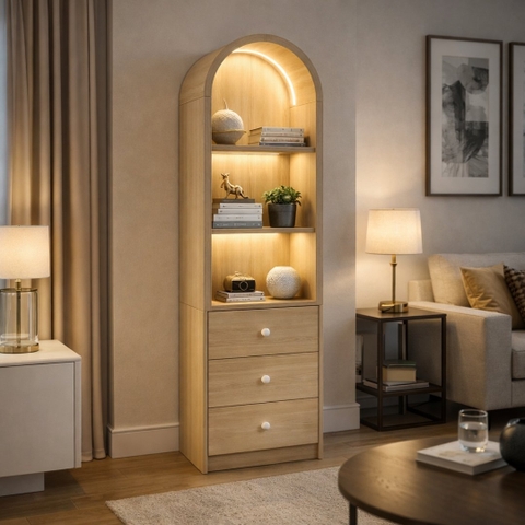 Tủ đa năng trang trí cao 170cm phù hợp phòng khách và phòng ngủ