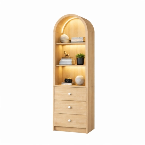 Tủ đa năng gỗ MDF KN Home Decor thiết kế hiện đại có đèn LED cảm biến