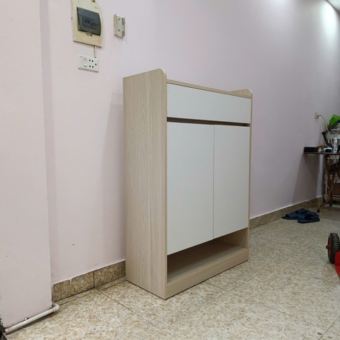 tu giay 2 canh 1 ngan keo 80x33x115