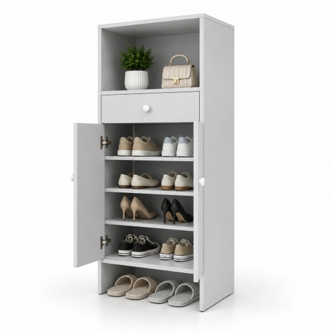 Tủ giày đa năng 2 cánh 1 ngăn kéo 60x33x130cm