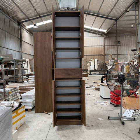 Tủ Giày Kịch Trần MDF Melamine 68x34x240cm Thiết Kế Đa Năng Cánh Đóng KN Home Decor