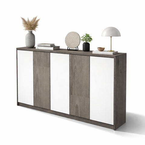 Tủ Giày MDF Melamine 200x35x120cm Cánh Mở Nhiều Ngăn Hiện Đại KN Home Decor