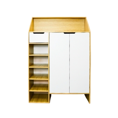 Tủ giày gỗ MDF phủ Melamine  hiện đại, thiết kế đa năng, nhiều kích thước, thương hiệu KN Home Decor.