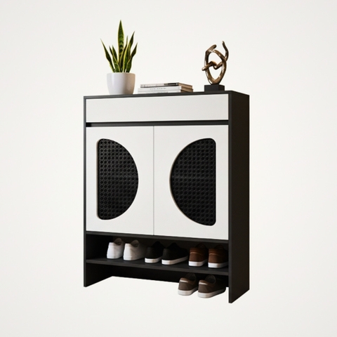 Tủ giày gỗ MDF phủ Melamine  hiện đại, thiết kế đa năng, nhiều kích thước, thương hiệu KN Home Decor.