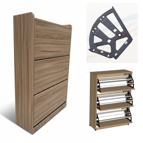 Tủ giày MDF phủ Melamine tích hợp phụ kiện thông minh, ngăn chứa linh hoạt, thiết kế hiện đại KN Home Decor.