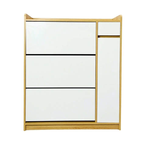 Tủ giày MDF phủ Melamine tích hợp phụ kiện thông minh, ngăn chứa linh hoạt, thiết kế hiện đại KN Home Decor.