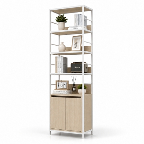 Tủ Kệ Khung Sắt Hộp 20x20 Sơn Tĩnh Điện Kết Hợp Tủ Lưu Trữ 60x30x195cm KN-KS6030195