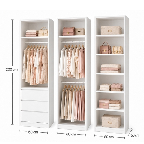 TỦ QUẦN ÁO MODULE ĐA NĂNG 180x50x200CM – KN HOME DECOR