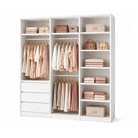 TỦ QUẦN ÁO MODULE ĐA NĂNG 180x50x200CM – KN HOME DECOR