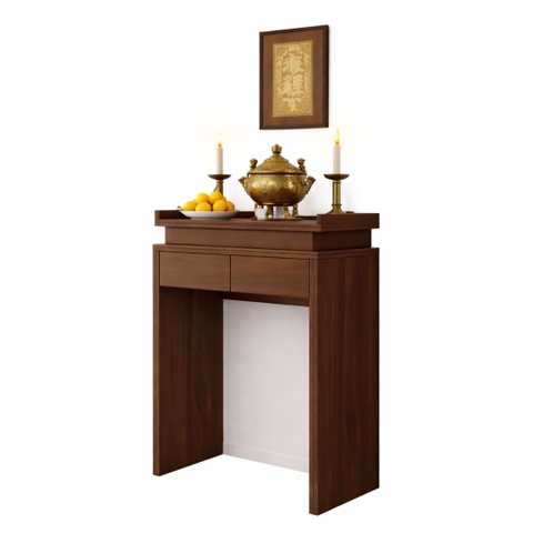 Tủ Thờ MDF Melamine 88x60x127cm Thiết Kế Hiện Đại Tông Óc Chó Trang Nghiêm KN Home Decor