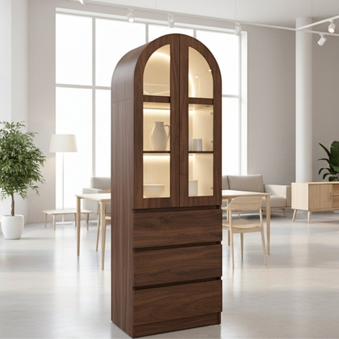 tủ trưng bày kính cường lực