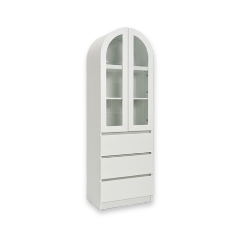 tủ trưng bày cánh kính vòm cong