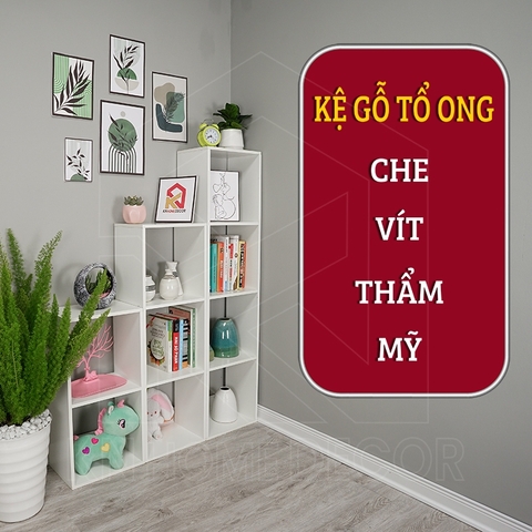 Kệ sách MDF phủ Melamine thiết kế hiện đại, nhiều tầng chứa, thương hiệu KN Home Decor.