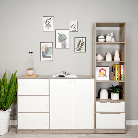 Tủ đa năng gỗ MDF phủ Melamine hiện đại, nhiều màu sắc và kích thước lựa chọn, thương hiệu KN Home Decor.
