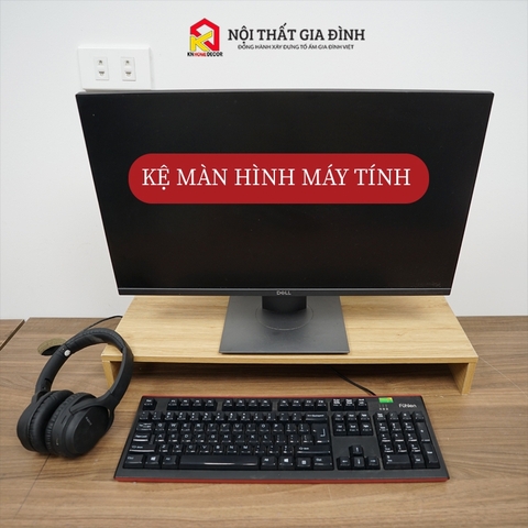 Kệ kê màn hình gỗ MDF phủ Melamine chống gù tiện dụng, gọn gàng góc học tập, làm việc