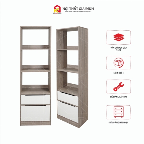 Kệ sách gỗ 5 tầng MDF phủ Melamine MS29_5T KN Home Decor
