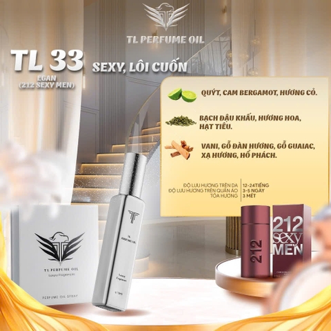 [Hương Nam] Tinh Dầu Nước Hoa TL [TL33 - 212 Sexymen]