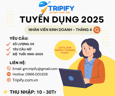 TUYỂN DỤNG - VIỆC LÀM NGÀNH DU LỊCH | NHÂN VIÊN SALES - Thu Nhập 10-30Tr