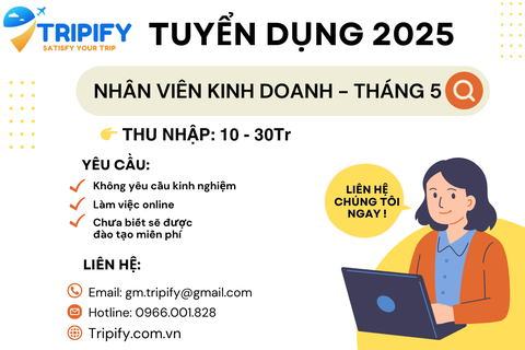 VIỆC LÀM NGÀNH DU LỊCH - THÁNG 12 | Nhân Viên Kinh Doanh - Thu Nhập 10-30Tr