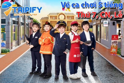 Giá Vé Ưu Đãi KidZania Lotte Tây Hồ -  Ca Chơi 5 Tiếng [Thứ 7, CN, Lễ]