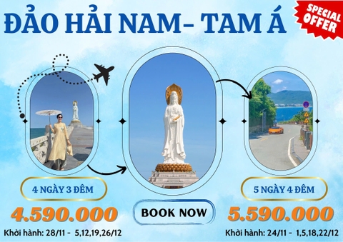 HÀ NỘI - ĐẢO HẢI NAM - TAM Á 5 NGÀY 4 ĐÊM