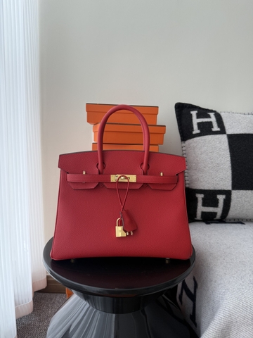 Birkin 30cm Platinum Togo Leather Bag with Gold Hardware