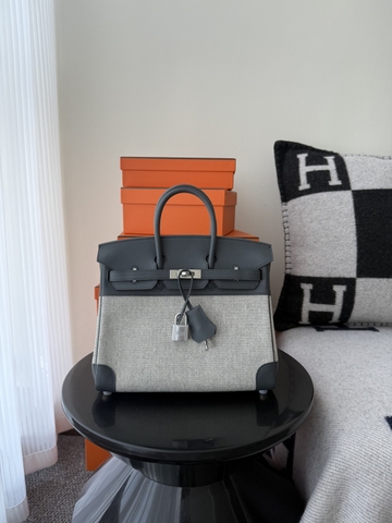 Birkin 25cm Original Leather Swift Skin Grey Misty Bag