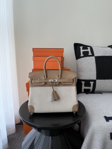 Birkin 25cm Chai Color Original Leather Handbag
