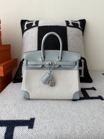 Birkin 25cm Original Leather Blue Glaciers Bag
