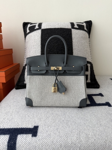 Birkin 25cm Original Leather Handbag - Gris Misty Color